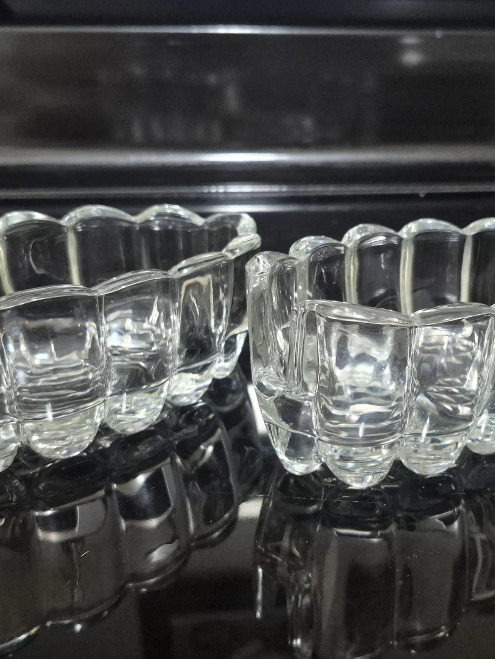 Set of 2 - Princess House Crystal Spoon and Fork Rest Holder Vintage
